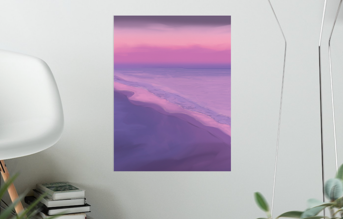 Digital Print: Sunset at the Beach